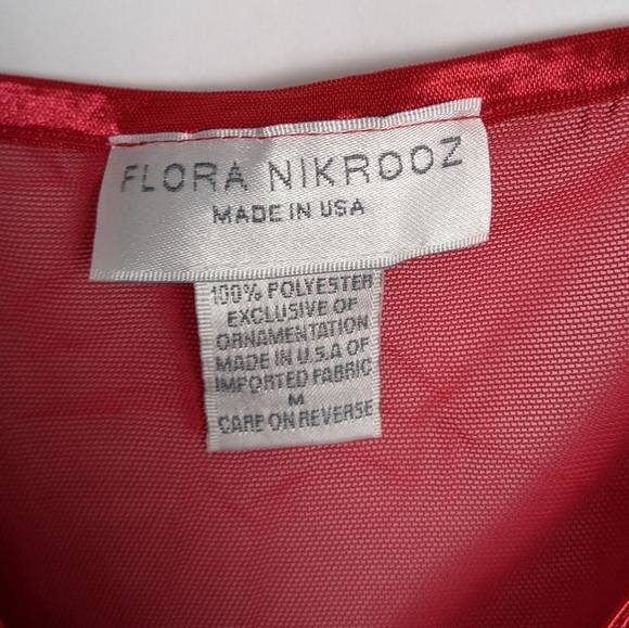 Flora Nikrooz red babydoll lingerie applique bust - Picture 5 of 8